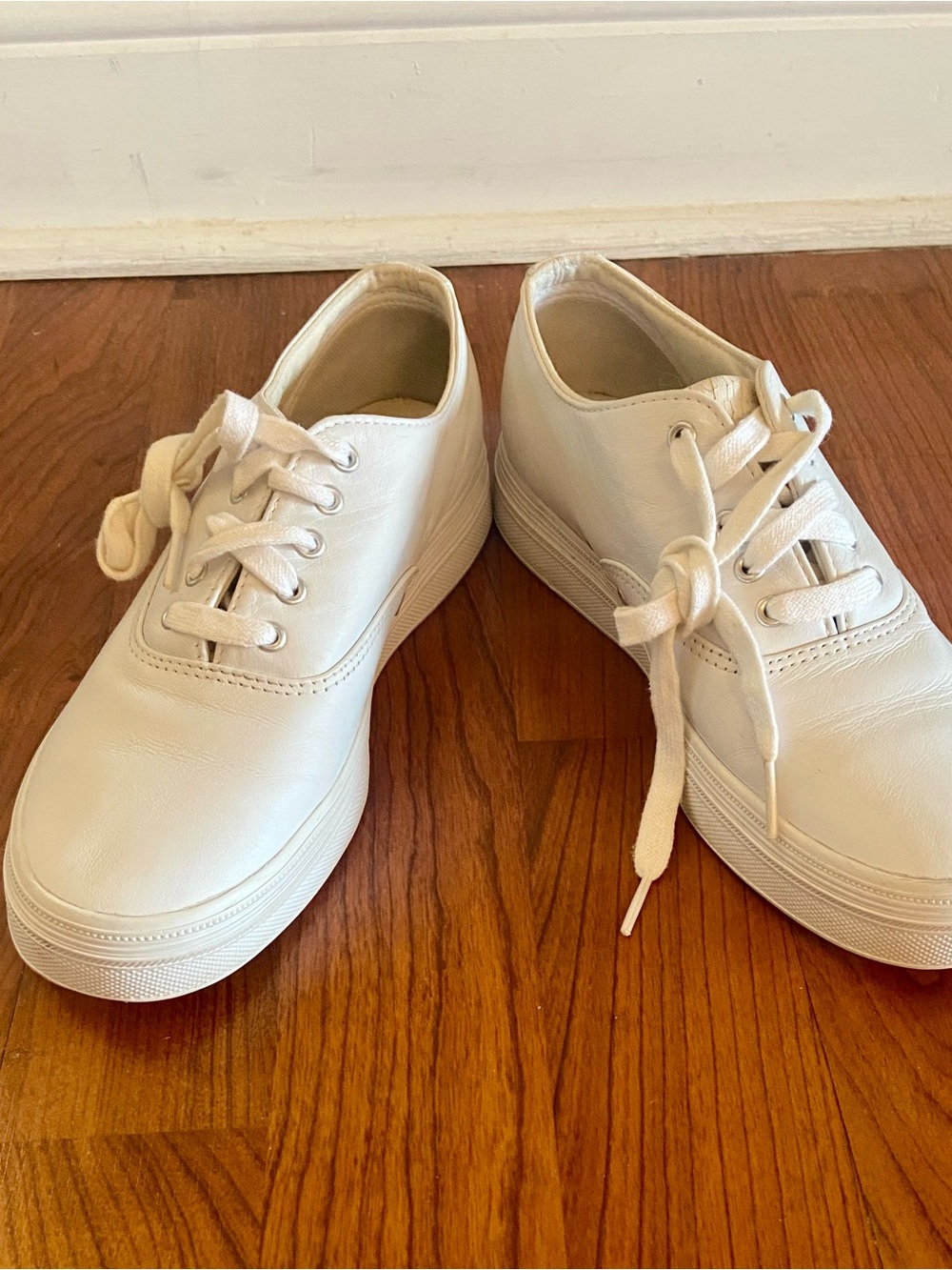 Keds Leather thick sole White Lace-Up sneakers